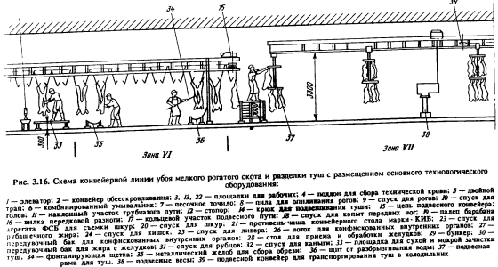 Схема переработки мелкого рогатого скота